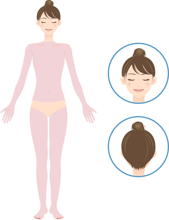 全身＋うなじ＋顔のプランの画像